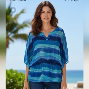 SML sport size XXL polyester sheer blouse